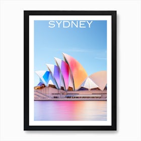 Colourful Australia travel poster Sydney Art Print