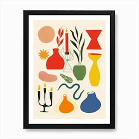 Abstract Vases And Objects 5 Art Print