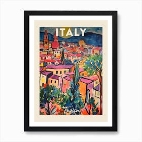 Turin Italy 4 Fauvist Painting Travel Poster Art Print