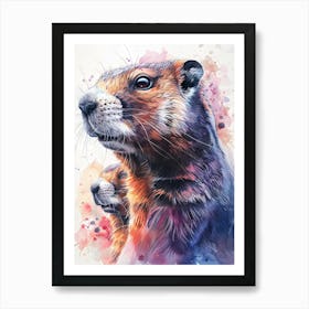 Ground Squirrels Art Print