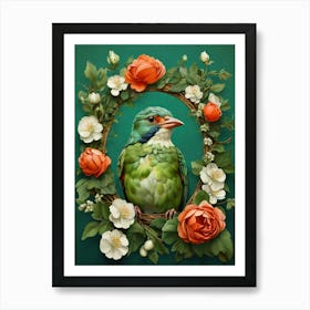 Bird In A Wreath 2 Art Print