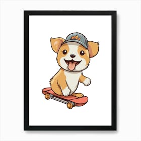 Prints, posters, nursery and kids rooms. Fun dog, music, sports, skateboard, add fun and decorate the place.34 Art Print