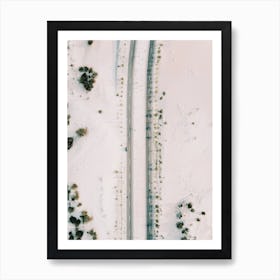 White Sand Desert Highway Art Print