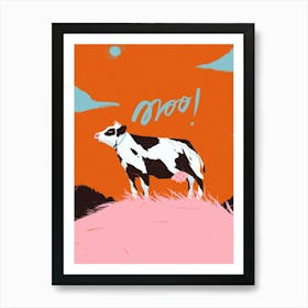 Mooo! Pop Art Cow Poster