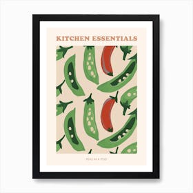 Peas In A Pod Abstract Pattern Poster 4 Art Print