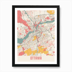 Ottawa Map Poster Art Print