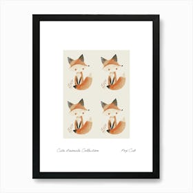 Cute Animals Collection Fox Cub 3 Art Print