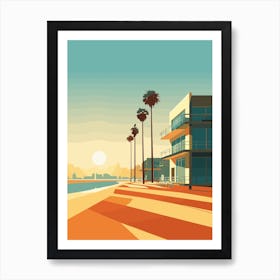 Long Beach California Abstract Orange Hues 1 Art Print