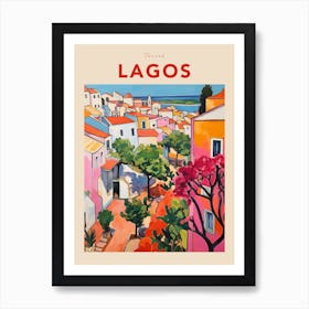 Lagos Portugal 3 Fauvist Travel Poster Art Print