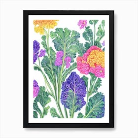 Kale 2 Marker vegetable Art Print