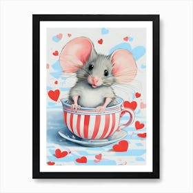 Valentine Mouse Art Print