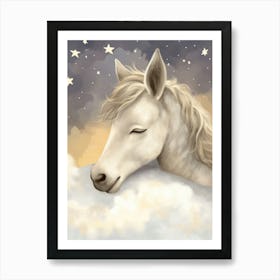 Sleeping Baby Donkey Art Print