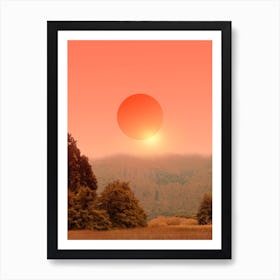 Peachy Sunset Art Print