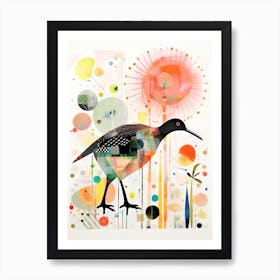 Bird Painting Collage Kiwi 6 Art Print