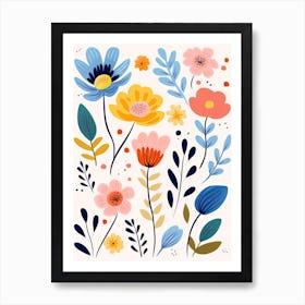 Flowers 4, Matisse style Art Print