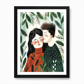 Couple Kissing 2 Art Print