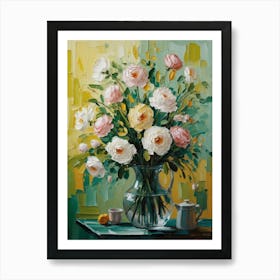 Roses In A Vase 3 Art Print