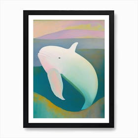 Beluga Whale Abstract Art Print