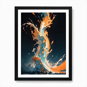 Water Splash Art Print