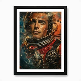 Beautiful Retro Astronaut 15 Art Print