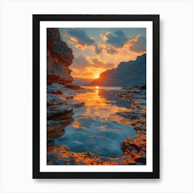 Sunset In The Grand Canyon Art Print