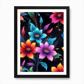Seamless Floral Pattern Art Print