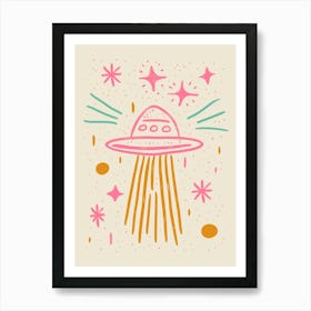 Pastel UFO Art Print