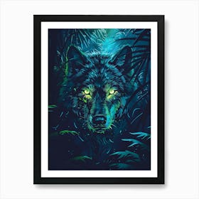 Wolf In The Jungle 13 Art Print