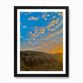 Sunset in the desert 2 Art Print