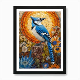 Blue Jay at sunset Art Print