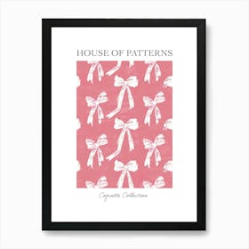 Pastel Pink Bows 1 Pattern Poster Art Print