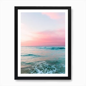 Manzanillo Beach, Cuba Pink Photography 2 Art Print