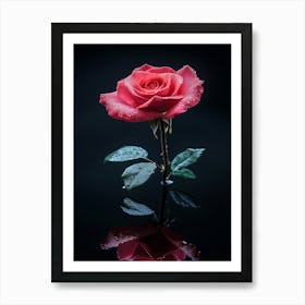 Rose In The Rain 5 Art Print