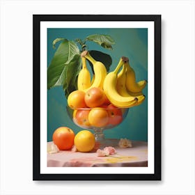 Bananas In A Bowl Vintage Advertisment Style 2 Art Print