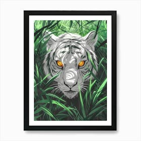 White Tiger 4 Art Print