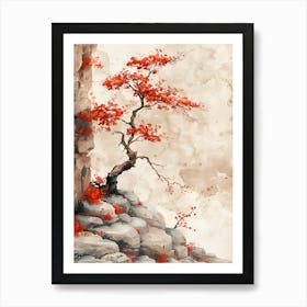 Chinese Tree Painting Art Print