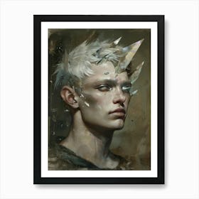 Man With Spikes On His Head Art Print