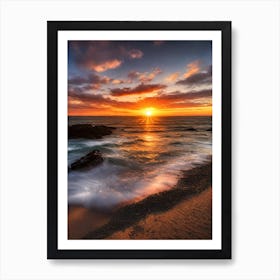 Sunset At The Beach 723 Art Print