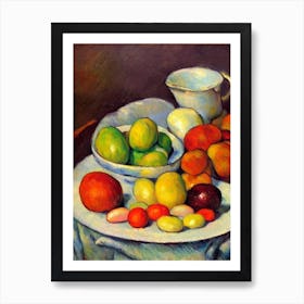 Lima Beans 2 Cezanne Style vegetable Art Print