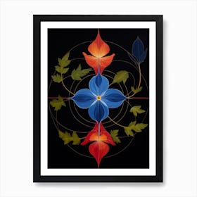 Lobelia 3 Hilma Af Klint Inspired Flower Illustration Art Print