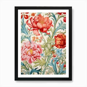 Floral Wallpaper 58 Art Print