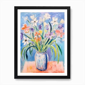 Flower Painting Fauvist Style Bluebell 1 Art Print