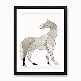 Horse Line Art Abstract 1 Art Print