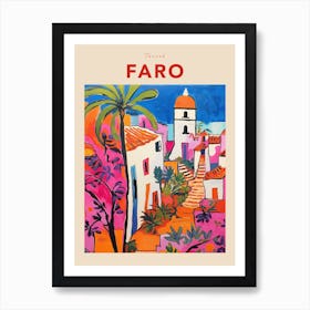 Faro Portugal 8 Fauvist Travel Poster Art Print