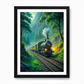 Train In The Forest 1 Art Print