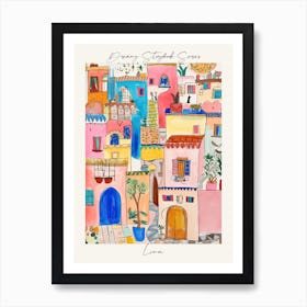 Poster Of Lima, Dreamy Storybook Illustration 1 Art Print