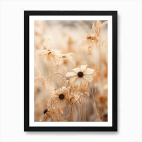 Boho Dried Flowers Black Eyed Susan 1 Art Print