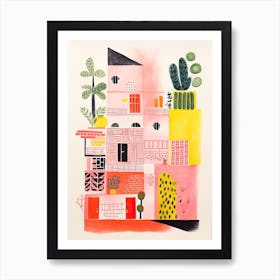 A House In Havana, Abstract Risograph Style 2 Art Print