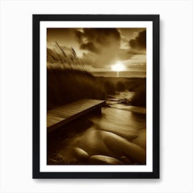 Sunset At The Beach 716 Art Print