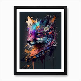 Abstract Fox Painting Art Print